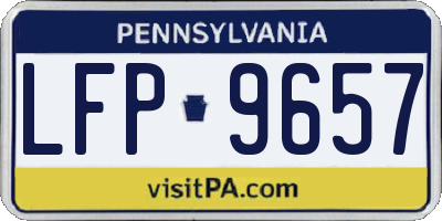 PA license plate LFP9657