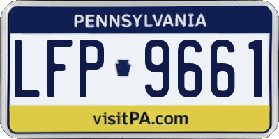 PA license plate LFP9661