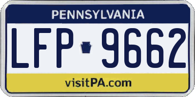 PA license plate LFP9662