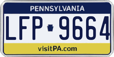 PA license plate LFP9664