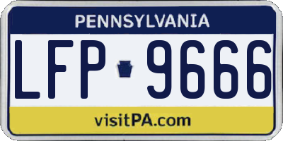 PA license plate LFP9666