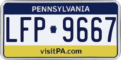 PA license plate LFP9667