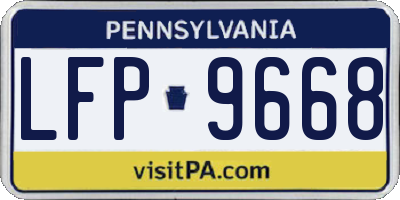 PA license plate LFP9668