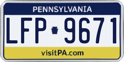 PA license plate LFP9671