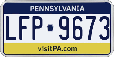PA license plate LFP9673