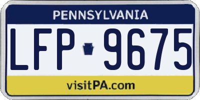 PA license plate LFP9675