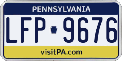 PA license plate LFP9676