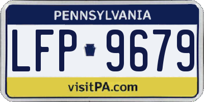 PA license plate LFP9679