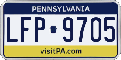 PA license plate LFP9705