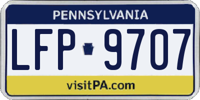 PA license plate LFP9707