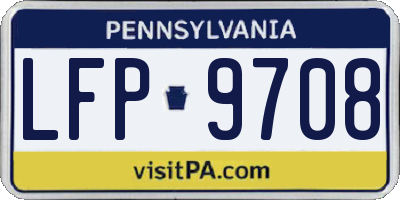 PA license plate LFP9708