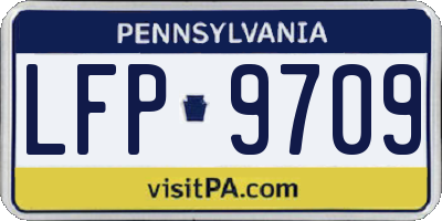 PA license plate LFP9709