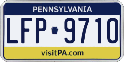 PA license plate LFP9710