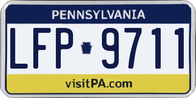 PA license plate LFP9711