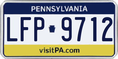 PA license plate LFP9712