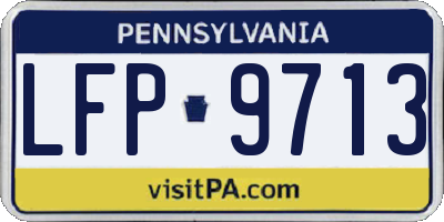 PA license plate LFP9713