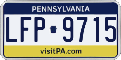 PA license plate LFP9715