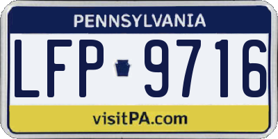 PA license plate LFP9716