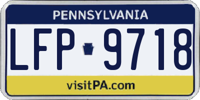PA license plate LFP9718