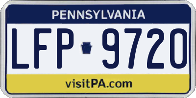 PA license plate LFP9720