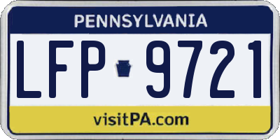 PA license plate LFP9721