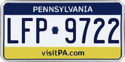 PA license plate LFP9722