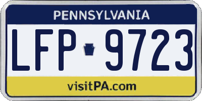 PA license plate LFP9723