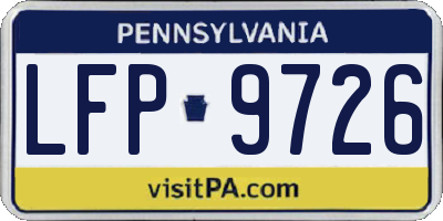 PA license plate LFP9726