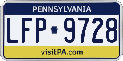 PA license plate LFP9728