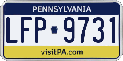 PA license plate LFP9731