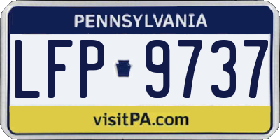 PA license plate LFP9737