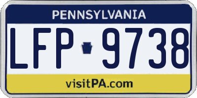 PA license plate LFP9738