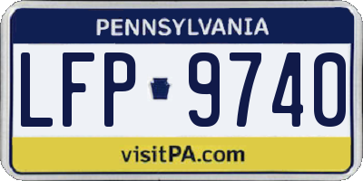 PA license plate LFP9740