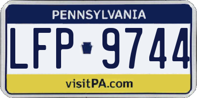 PA license plate LFP9744