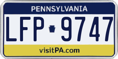 PA license plate LFP9747