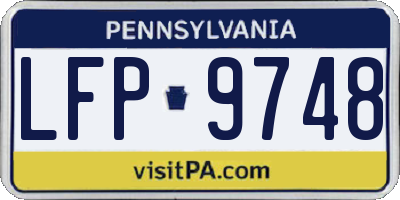 PA license plate LFP9748