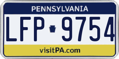 PA license plate LFP9754