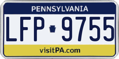 PA license plate LFP9755