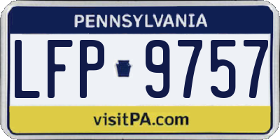 PA license plate LFP9757