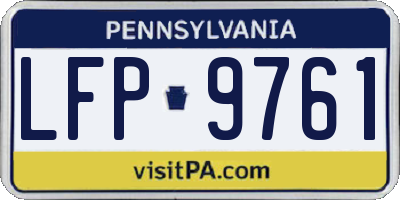 PA license plate LFP9761