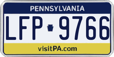 PA license plate LFP9766