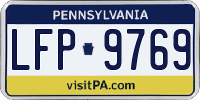 PA license plate LFP9769