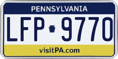 PA license plate LFP9770