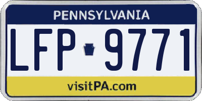 PA license plate LFP9771