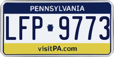PA license plate LFP9773
