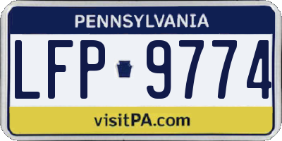 PA license plate LFP9774