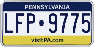 PA license plate LFP9775
