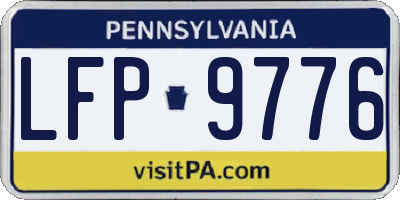 PA license plate LFP9776
