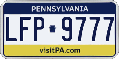 PA license plate LFP9777