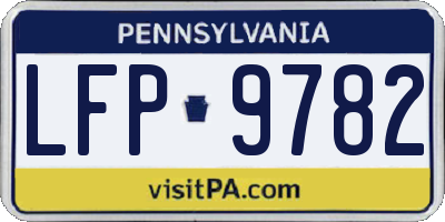 PA license plate LFP9782